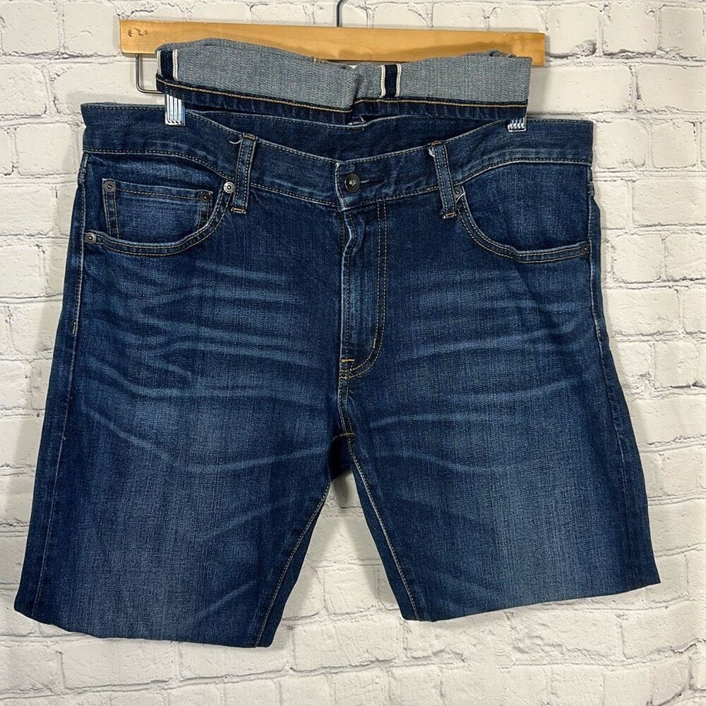 Uniqlo Men's Selvedge‎ Denim 36x34 Blue Jeans Skinny Fit